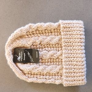 Handknit Irish Wool Hat, Unisex